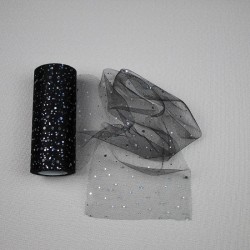 Tulle sequins 15cm - Noir