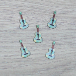 5 boutons guitare en bois...