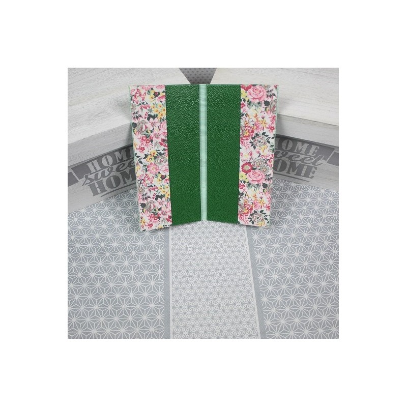 Housse De Livre à Fleurs Camélia Craspire - Tissu Lavable Avec Fermeture Éclair Et Poche