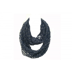 Snood Motif ajouré - Bleu Navy